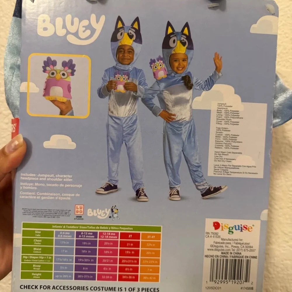 BLUEY COSTUME UNISEX - Picture 2 of 2